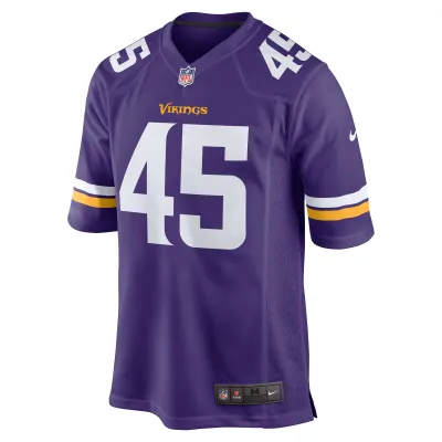 Men's Minnesota Vikings Troy Dye Purple Game Jersey 02