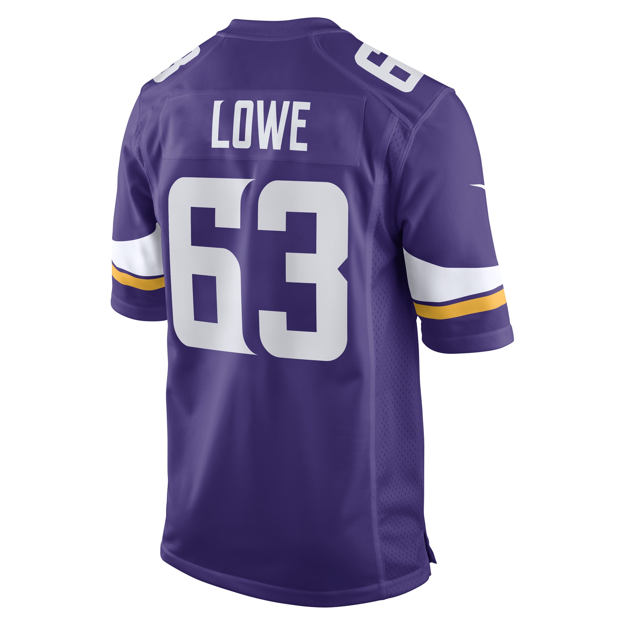 Men's Minnesota Vikings Vederian Lowe Purple Game Player Jersey