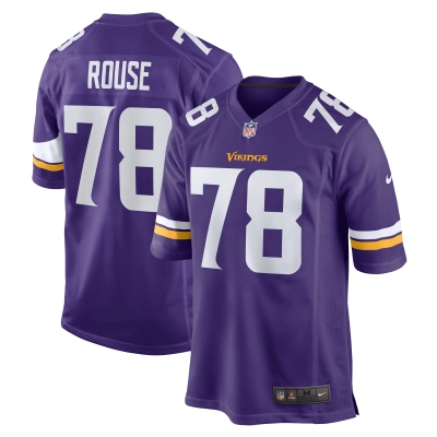 Men's Minnesota Vikings Walter Rouse  Purple Game Jersey 01