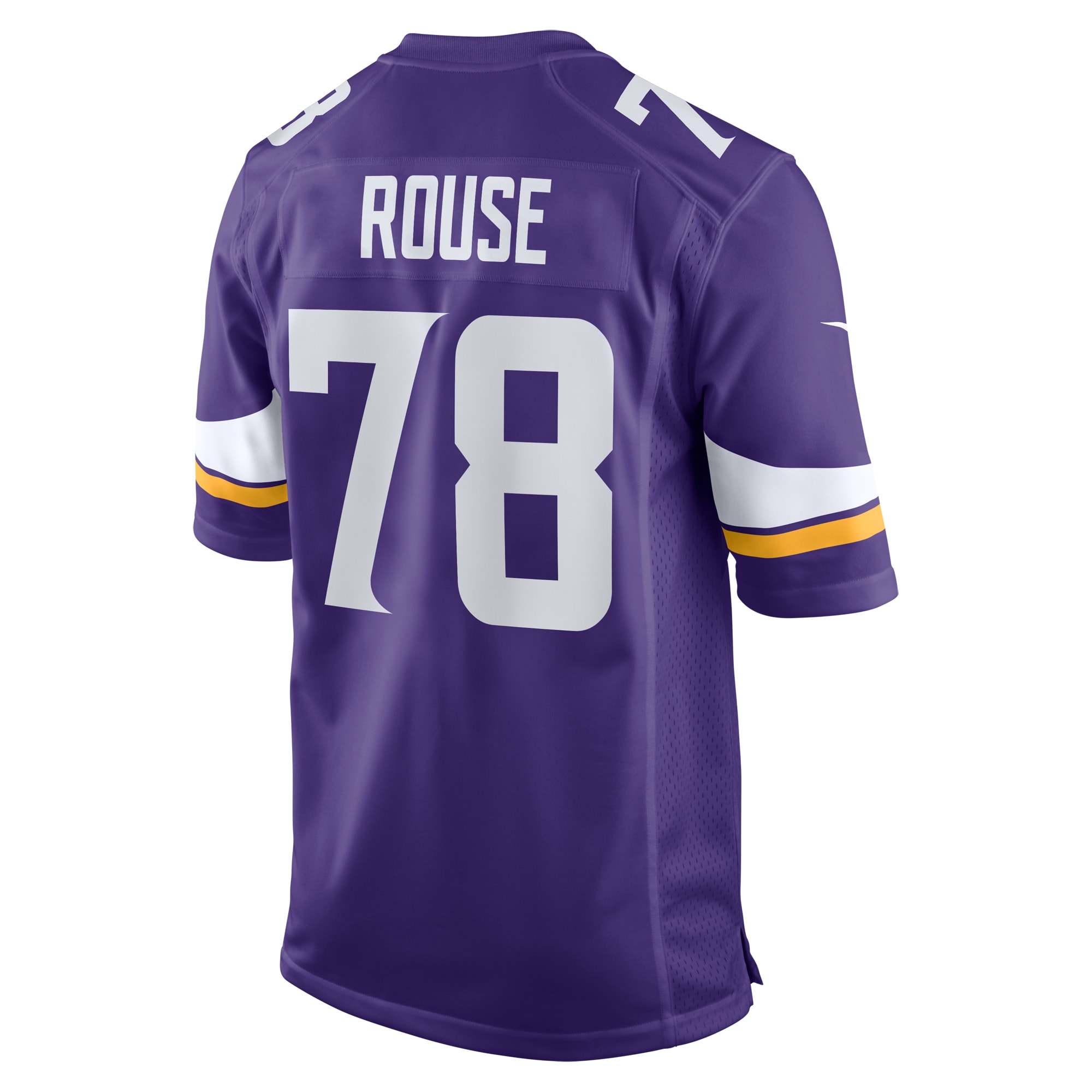 Men's Minnesota Vikings Walter Rouse  Purple Game Jersey