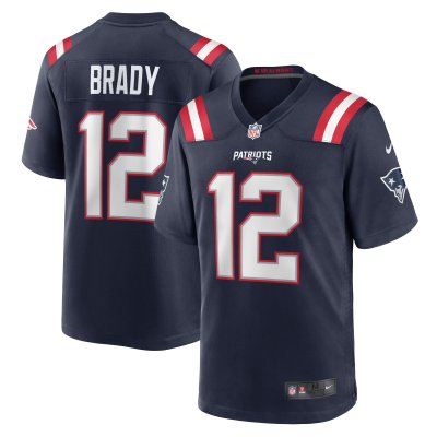 Men's New England Patriots Navy Game Retired Player Jersey 01
