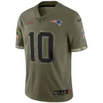 Men's New England Patriots Olive 2022 Salute To Service Limited Jersey