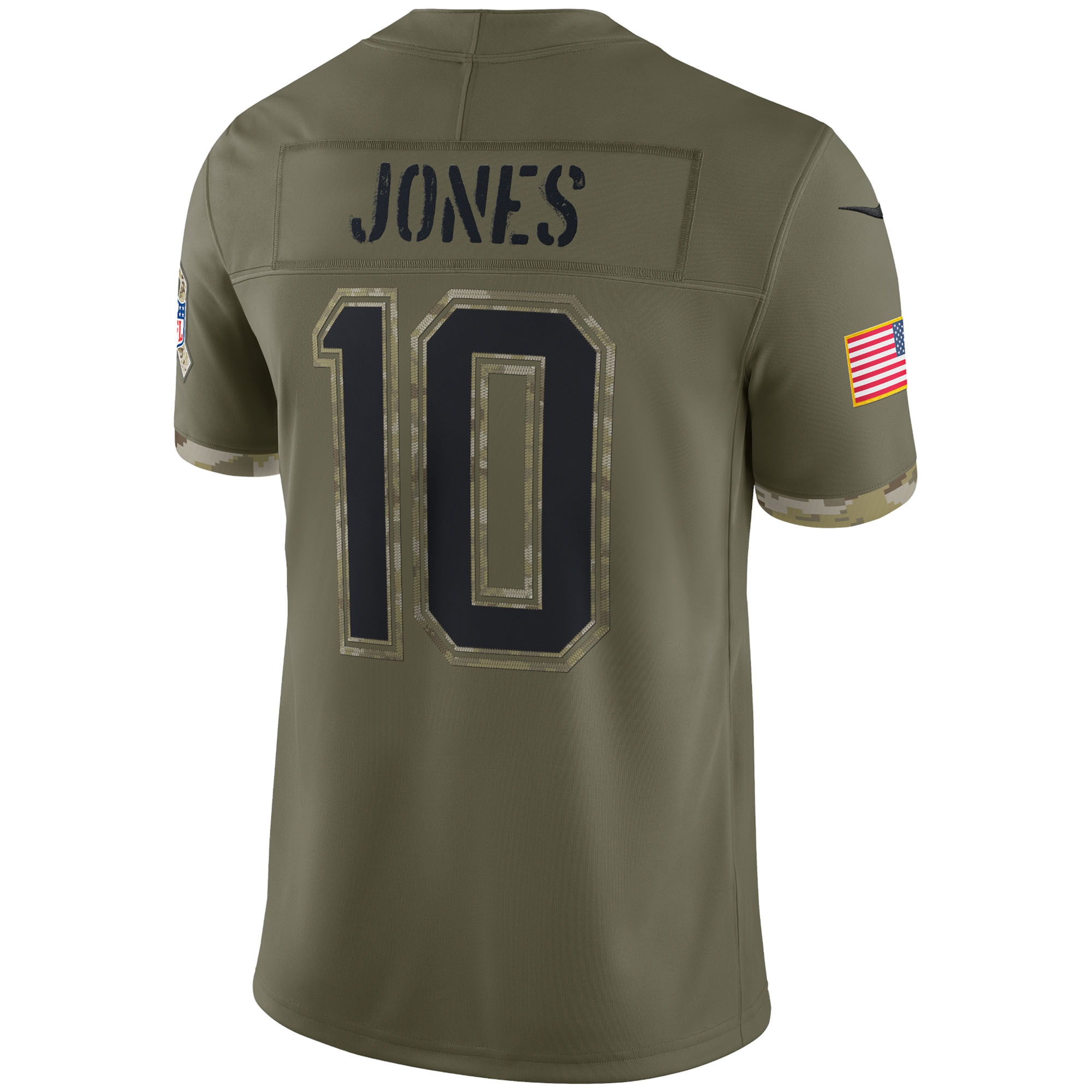 Men's New England Patriots Olive 2022 Salute To Service Limited Jersey