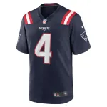 Men's New England Patriots Bailey Zappe Navy Game Player Jersey
