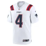 Men's New England Patriots Bailey Zappe White Game Player Jersey