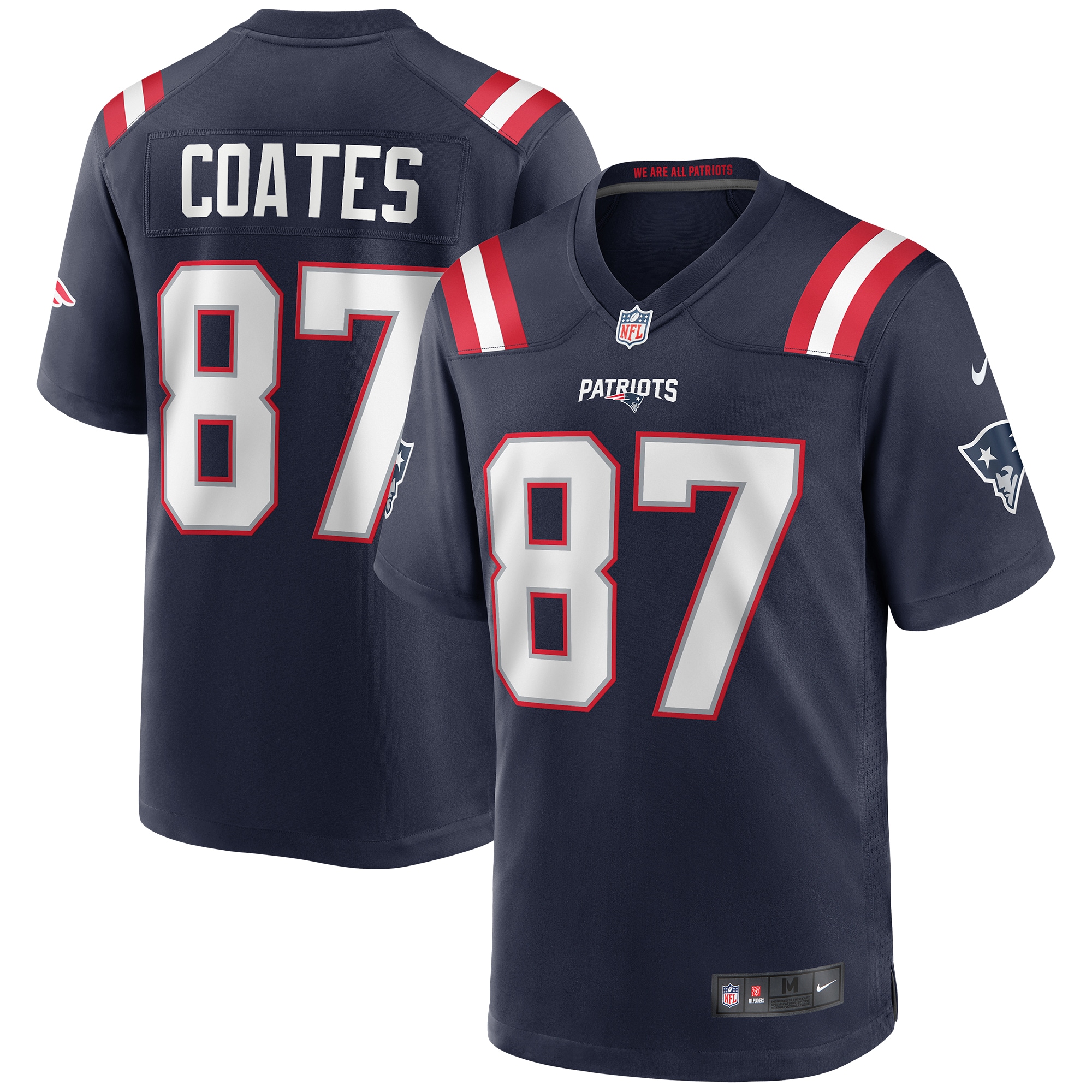 Men's New England Patriots Ben Coates Navy Game Retired Player Jersey