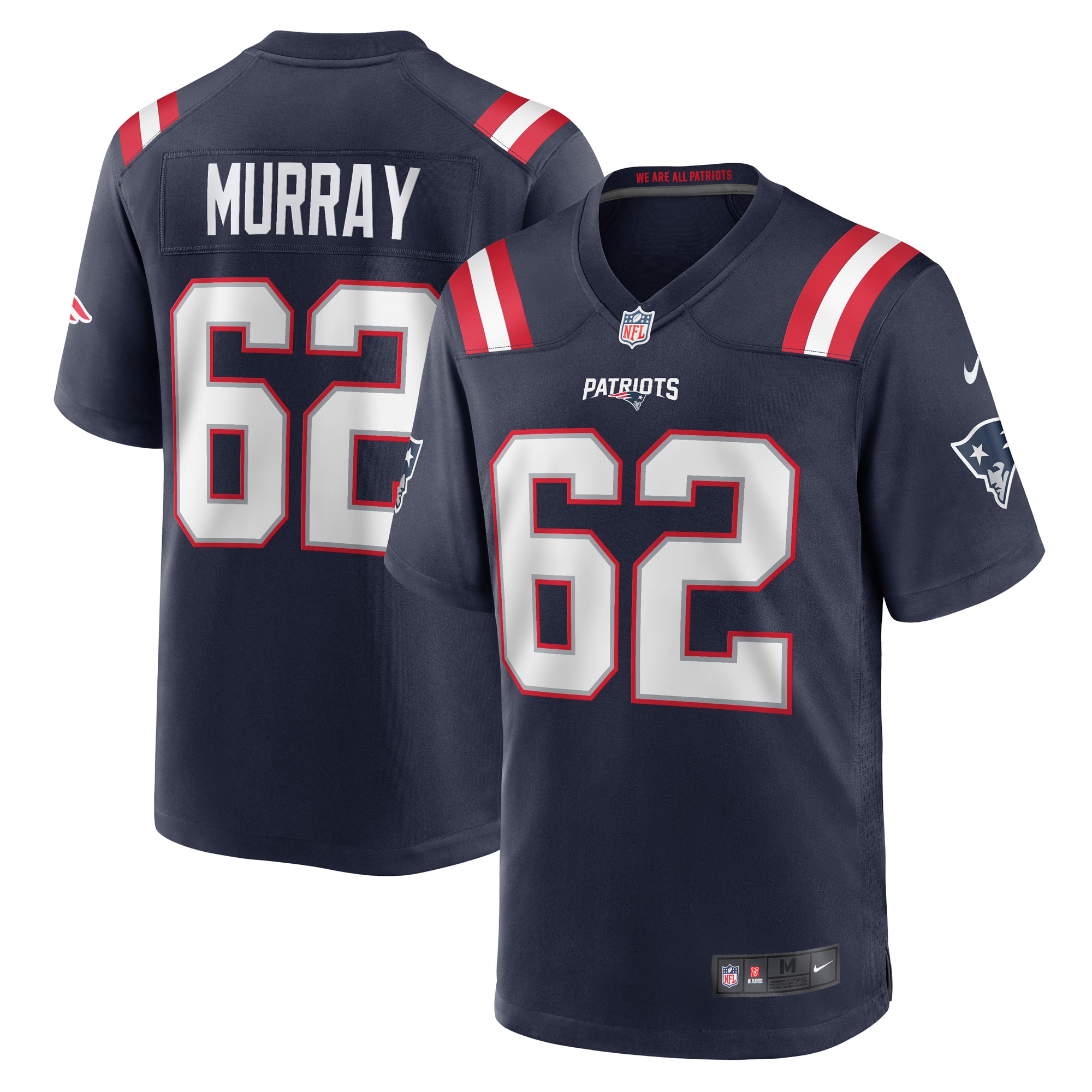 Men's New England Patriots Bill Murray Navy Game Player Jersey
