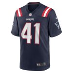 Men's New England Patriots Brenden Schooler Navy Game Player Jersey