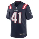 Men's New England Patriots Brenden Schooler Navy Game Player Jersey