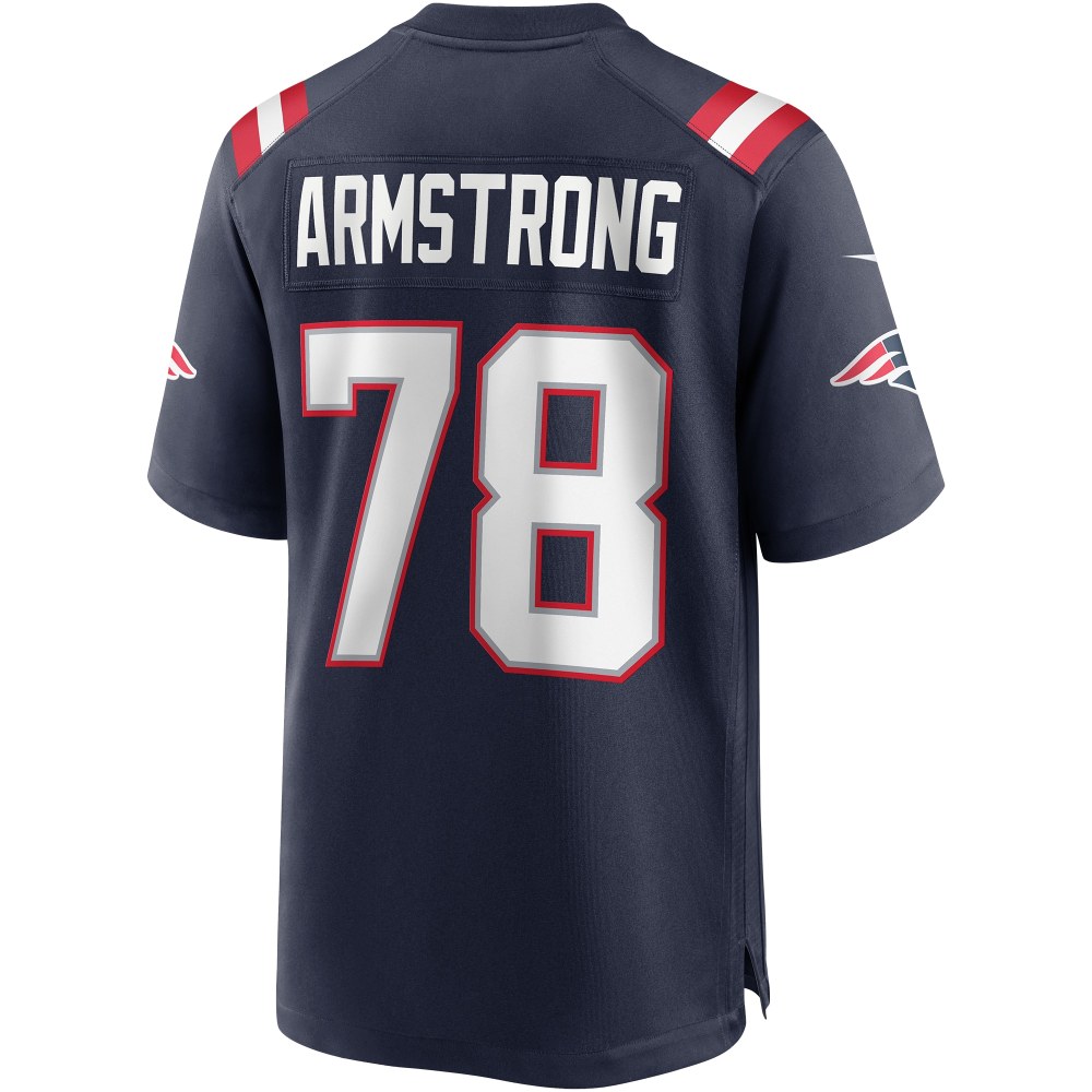 Men's New England Patriots Bruce Armstrong Navy Game Retired Player Jersey