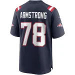 Men's New England Patriots Bruce Armstrong Navy Game Retired Player Jersey