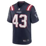 Men's New England Patriots Calvin Munson Navy Home Game Player Jersey
