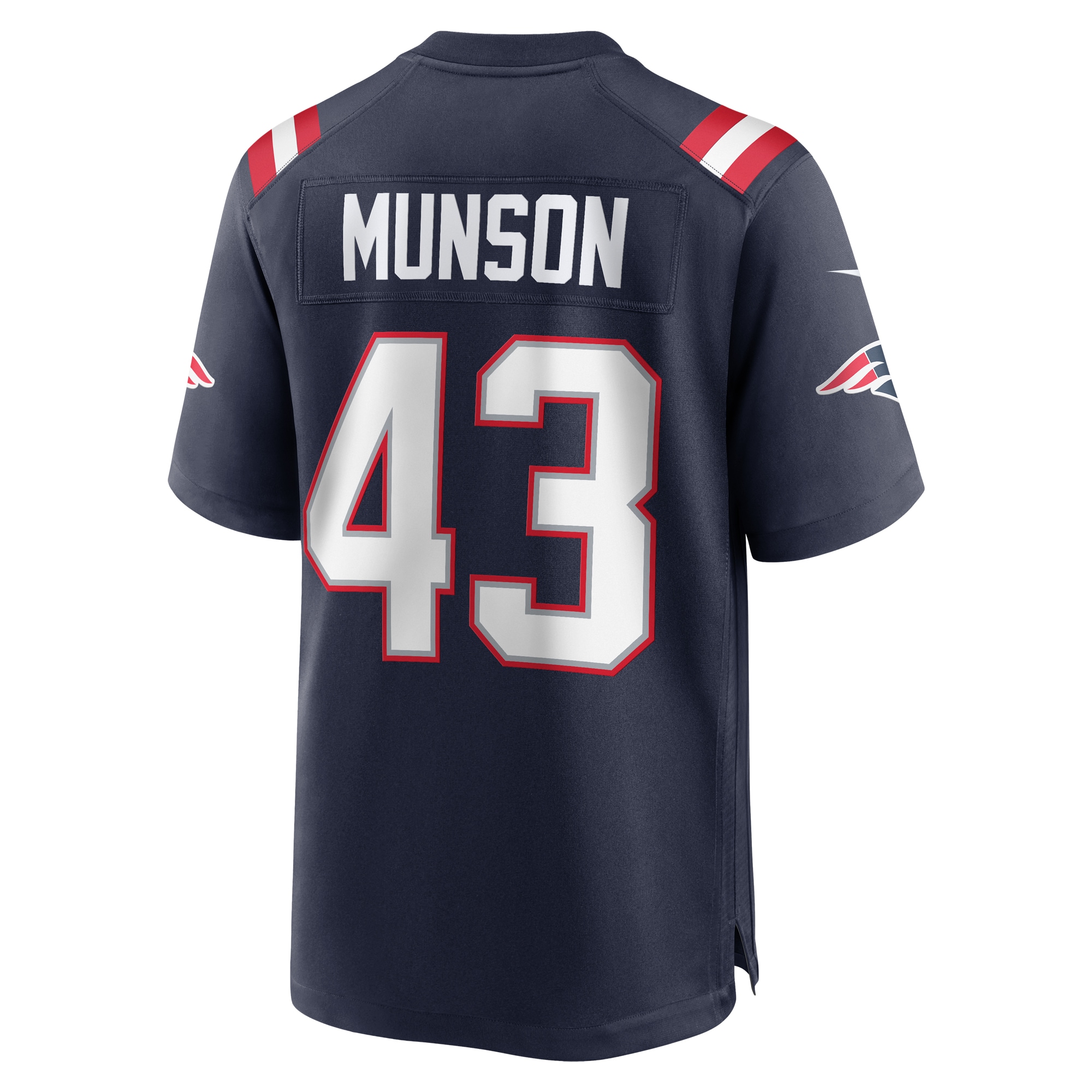 Men's New England Patriots Calvin Munson Navy Home Game Player Jersey
