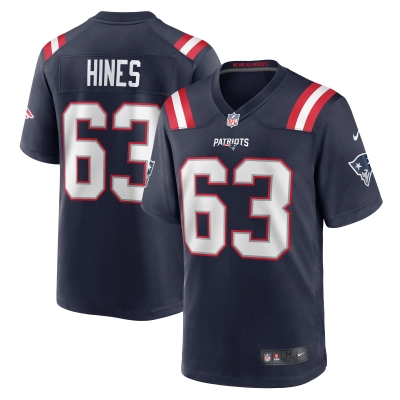 Men's New England Patriots Chasen Hines Navy Game Player Jersey 01