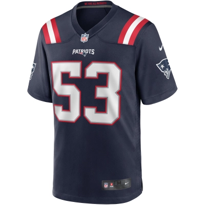 Men's New England Patriots Chris Slade Navy Game Retired Player Jersey 02