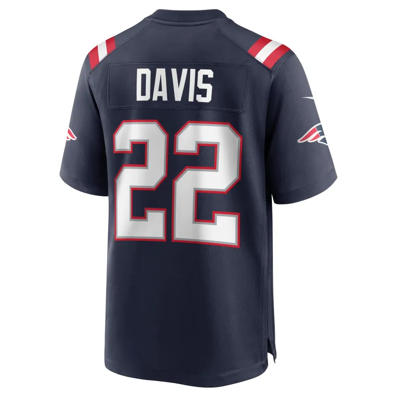 Men's New England Patriots Cody Davis Navy Game Jersey