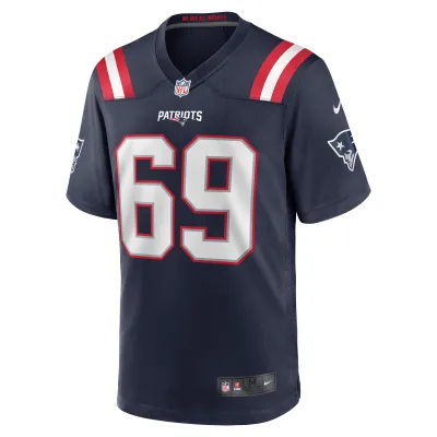 Men's New England Patriots Cole Strange Navy Player Game Jersey 02