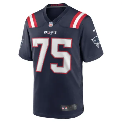 Men's New England Patriots Conor McDermott Navy Home Game Player Jersey 02