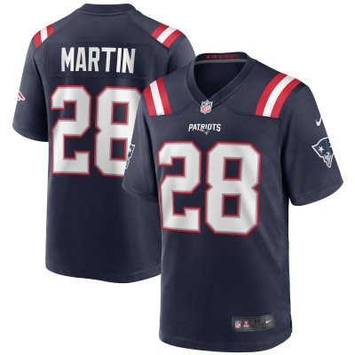 Men's New England Patriots Curtis Martin Navy Game Retired Player Jersey 01
