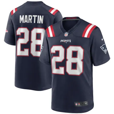 Men's New England Patriots Curtis Martin  Navy Game Retired Player Jersey 01