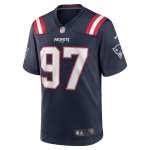 Men's New England Patriots DaMarcus Mitchell Navy Game Player Jersey