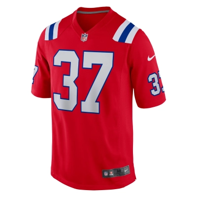 Men's New England Patriots Damien Harris Red Alternate Game Jersey 02