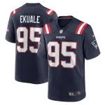 Men's New England Patriots Daniel Ekuale Navy Game Player Jersey