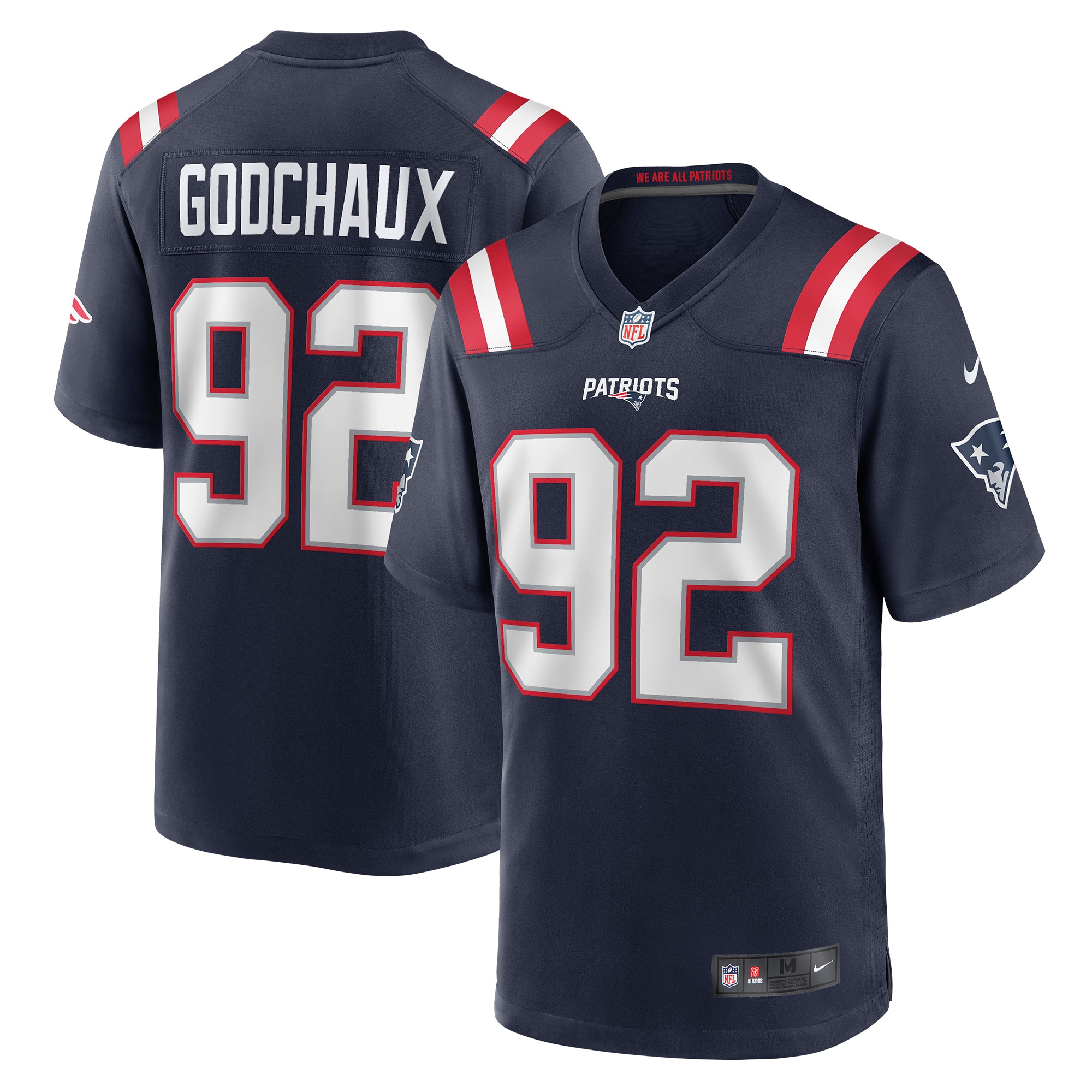 Men's New England Patriots Davon Godchaux Navy Game Jersey