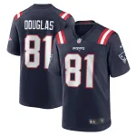 Men's New England Patriots Demario Douglas  Navy Game Jersey