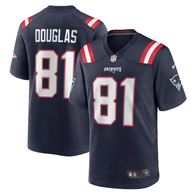 Men's New England Patriots Demario Douglas  Navy Game Jersey 01