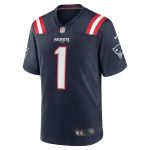 Men's New England Patriots DeVante Parker Navy Game Jersey