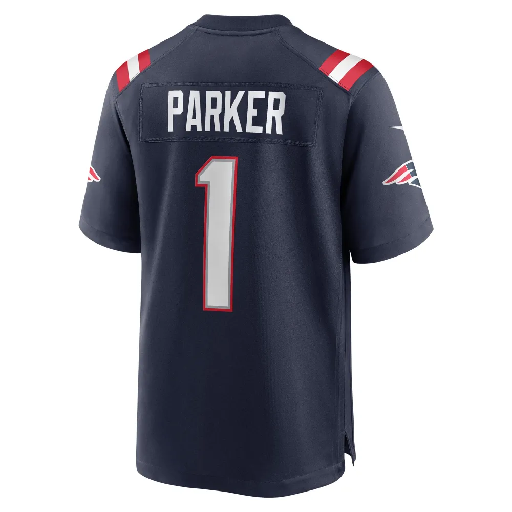 Men's New England Patriots DeVante Parker Navy Game Jersey