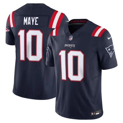 Men's New England Patriots Drake Maye Navy Vapor F.U.S.E. Limited Jersey 01