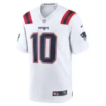 Men's New England Patriots Drake Maye White 2024 NFL Draft First Round Pick Player Game Jersey