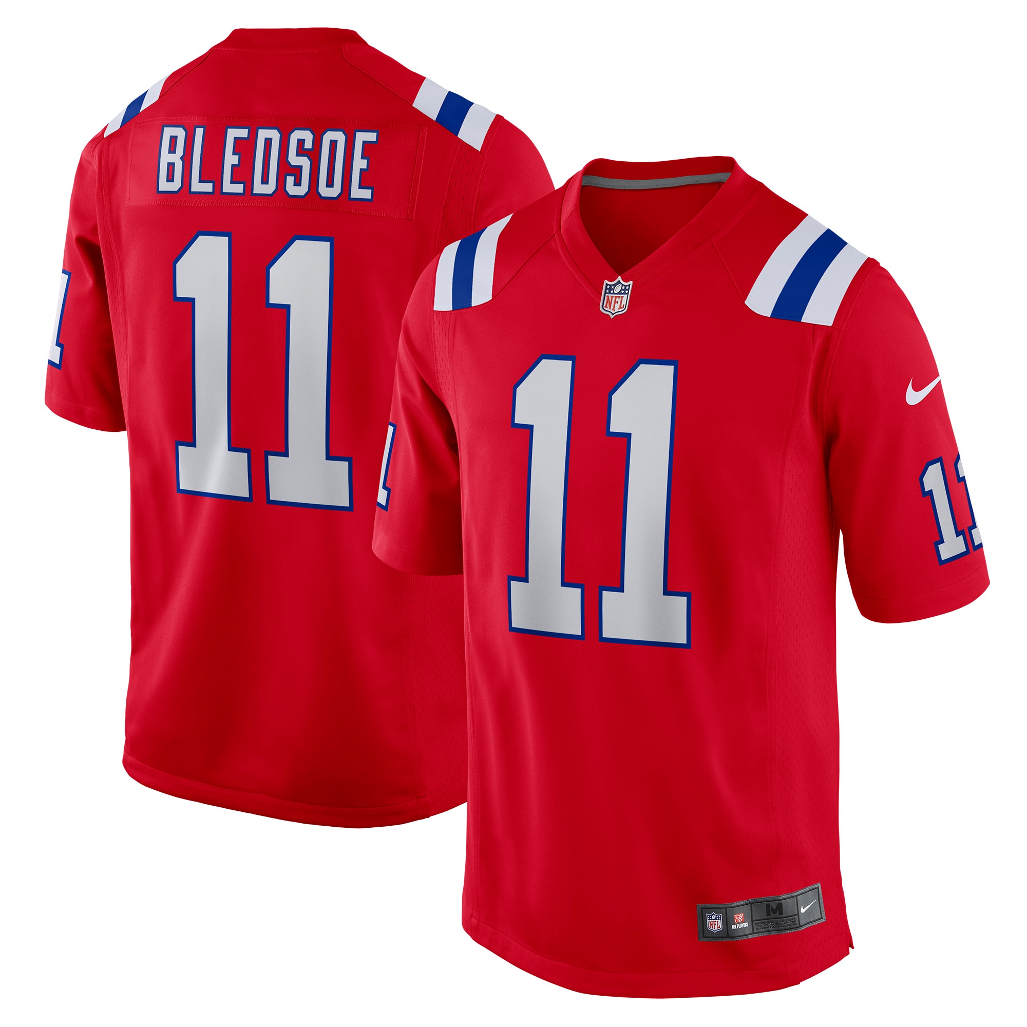 Men's New England Patriots Drew Bledsoe Red Retired Player Alternate Game Jersey