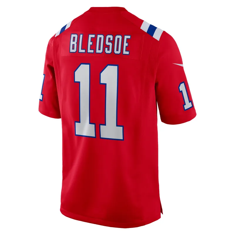 Men's New England Patriots Drew Bledsoe Red Retired Player Alternate Game Jersey