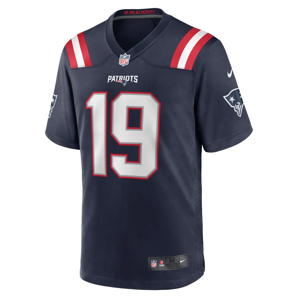 Men's New England Patriots Garrett Gilbert Navy Home Game Player Jersey