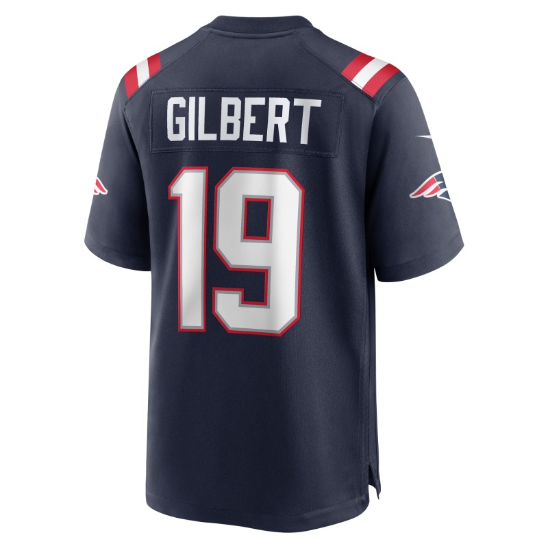 Men's New England Patriots Garrett Gilbert Navy Home Game Player Jersey
