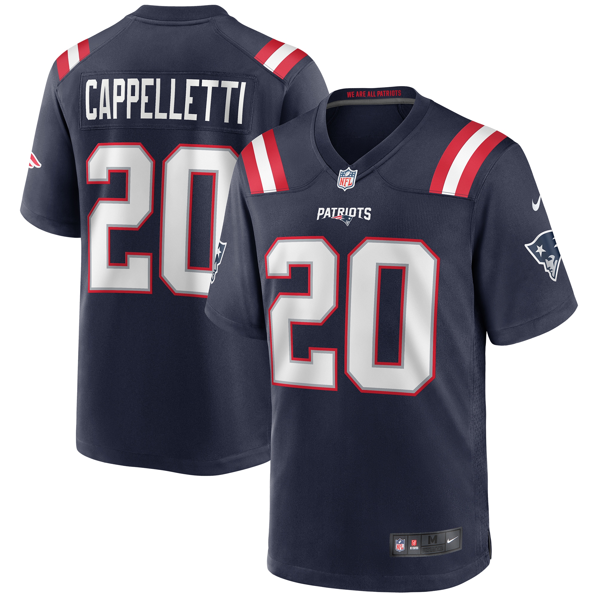 Men's New England Patriots Gino Cappelletti Navy Game Retired Player Jersey