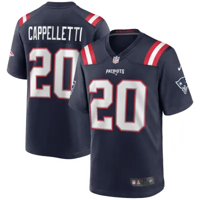 Men's New England Patriots Gino Cappelletti Navy Game Retired Player Jersey 01