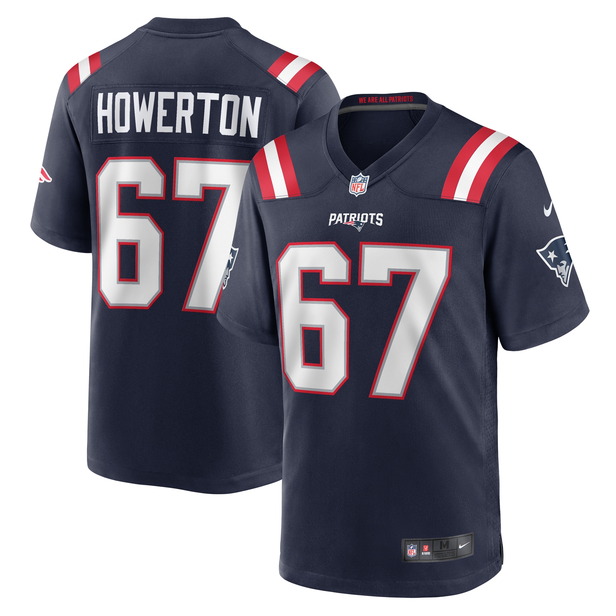 Men's New England Patriots Hayden Howerton Navy Home Game Player Jersey