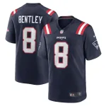 Men's New England Patriots Ja'Whaun Bentley Navy Game Player Jersey