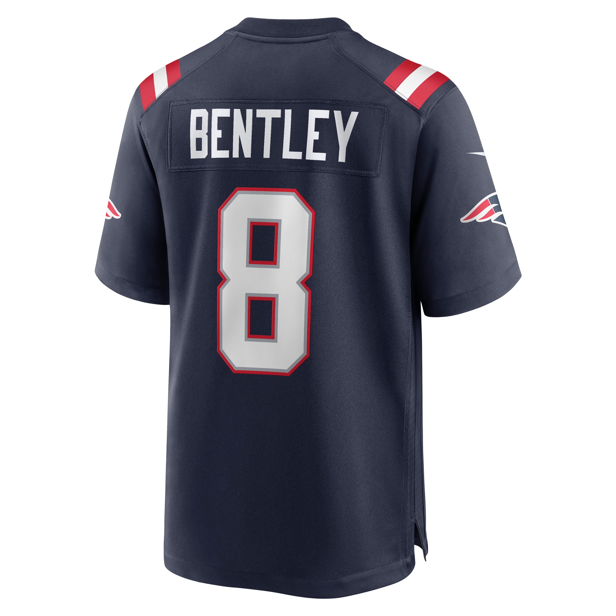 Men's New England Patriots Ja'Whaun Bentley Navy Game Player Jersey