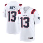Men's New England Patriots Jack Jones White Game Player Jersey