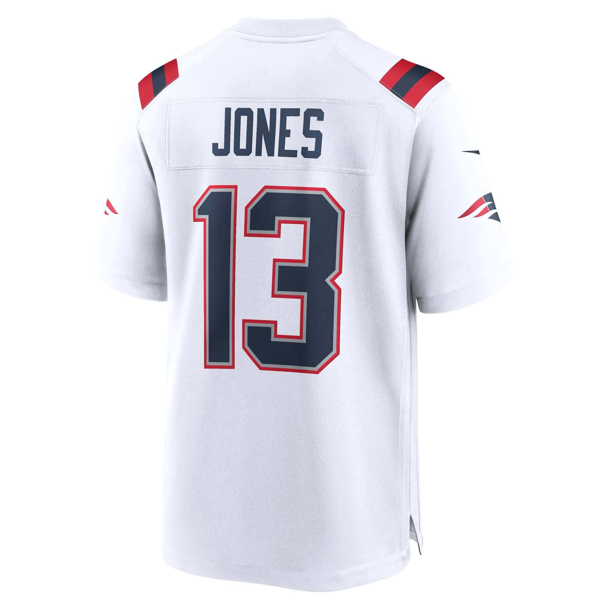 Men's New England Patriots Jack Jones White Game Player Jersey