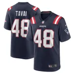 Men's New England Patriots Jahlani Tavai Navy Game Player Jersey