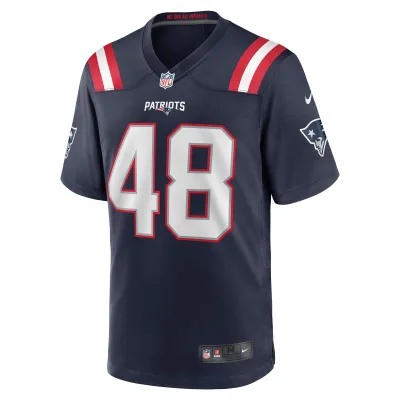 Men's New England Patriots Jahlani Tavai  Navy Game Player Jersey 02