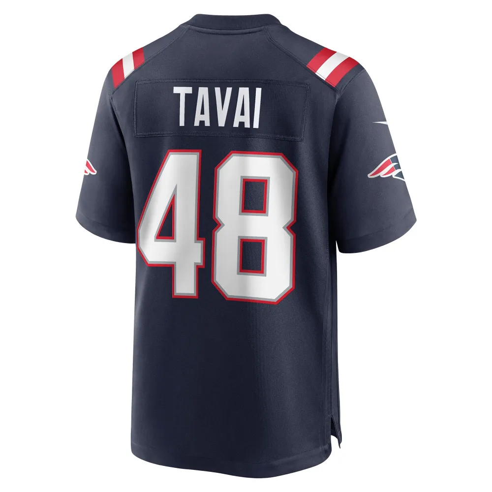 Men's New England Patriots Jahlani Tavai Navy Game Player Jersey