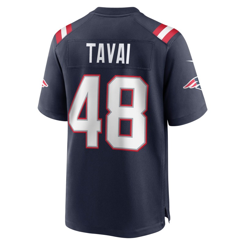 Men's New England Patriots Jahlani Tavai Navy Game Player Jersey