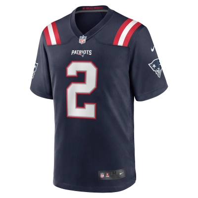 Men's New England Patriots Jalen Mills Navy Game Player Jersey 02